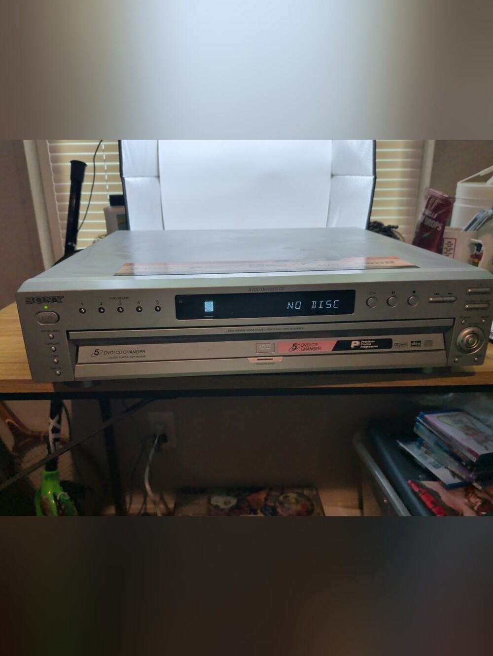 Sony 5 Disc CD/DVD Carousel Changer DVP-NC655P ~No Remote Tested Working